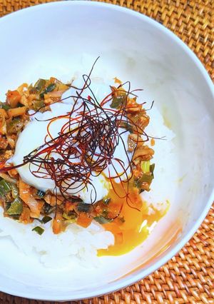 鶏そぼろの坦々ごはん-レシピのメイン写真