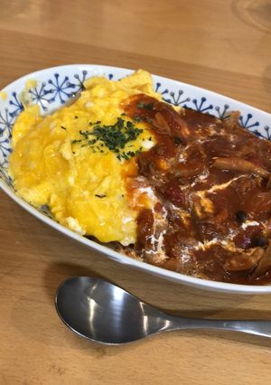 レンジで簡単☆オムハヤシ-レシピのメイン写真