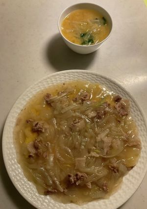 蟹玉、蟹玉餡掛け、味噌汁-レシピのメイン写真