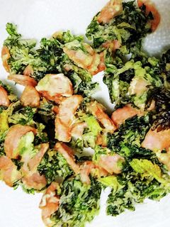 天ぷら粉でセロリの葉のかき揚げ-レシピのメイン写真