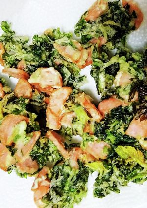 天ぷら粉でセロリの葉のかき揚げ-レシピのメイン写真