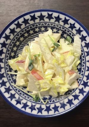 【甘塩っぱい♪】冬にりんごと白菜のサラダ-レシピのメイン写真