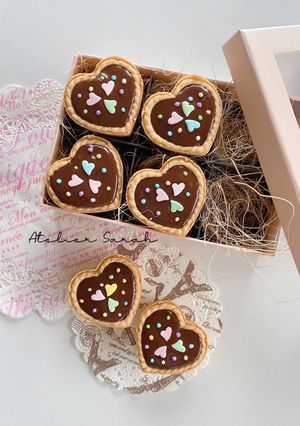 レンジで簡単！チョコカスタードタルト-レシピのメイン写真