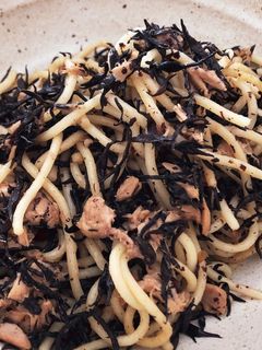 ゆかり風味のツナひじきスパゲッティ-レシピのメイン写真
