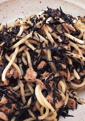 ゆかり風味のツナひじきスパゲッティ-レシピのメイン写真