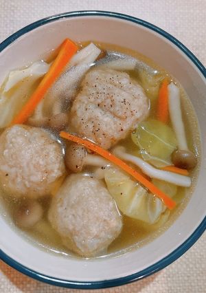 冷凍野菜で簡単！あったか肉団子スープ♪-レシピのメイン写真