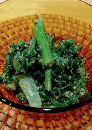 腸活にも砂糖不使用♪春菊の醤油麹ごま合え-レシピのメイン写真