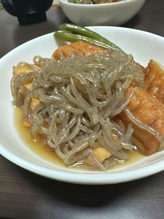 フライパンで厚揚げの煮物-レシピのメイン写真