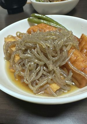 フライパンで厚揚げの煮物-レシピのメイン写真