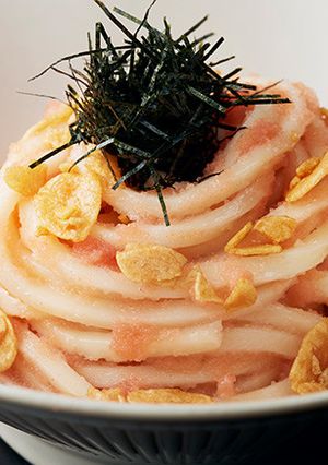 サクサク！明太子フライドにんにくうどん-レシピのメイン写真