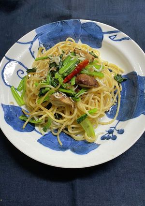 しらすと小松菜の和風ペペロンチーノ-レシピのメイン写真