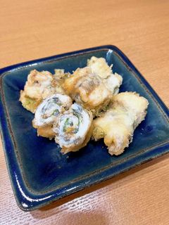 ニギスの天ぷら大葉梅肉巻き~魚の駅生地~-レシピのメイン写真
