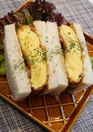 ふわふわサクッと厚焼き玉子カツサンド-レシピのメイン写真