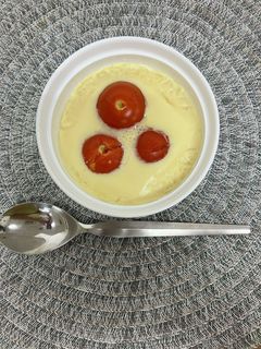 ミニトマトとチーズの茶わん蒸し-レシピのメイン写真