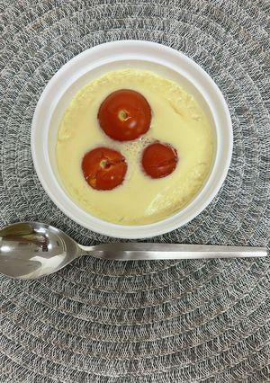 ミニトマトとチーズの茶わん蒸し-レシピのメイン写真