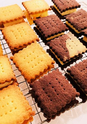 ベイクドチーズケーキのクッキーサンド♡-レシピのメイン写真