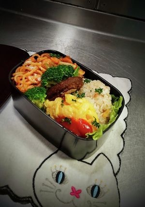 ガリバタライス&オムナポリタン弁当!-レシピのメイン写真