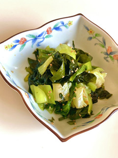 【5分で作る】青梗菜とわかめのナムル-レシピのメイン写真