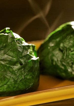 大和寒熟ほうれん草のおにぎり【食遺産】-レシピのメイン写真