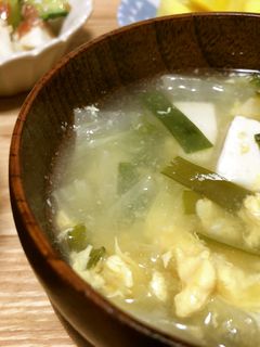 栄養士のぽかぽかニラ玉スープ-レシピのメイン写真