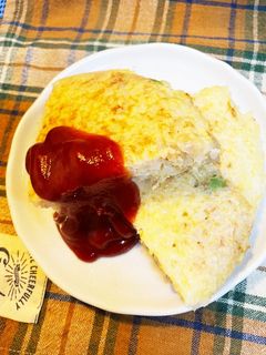 混ぜて焼くだけ簡単オムライス-レシピのメイン写真