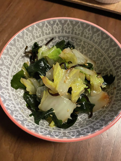 白菜とワカメの塩昆布和え-レシピのメイン写真