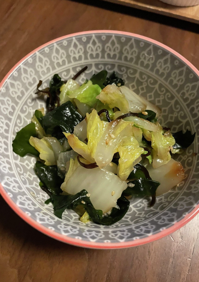白菜とワカメの塩昆布和え-レシピのメイン写真