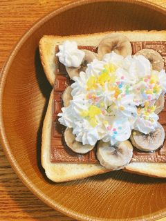 チョコバナナのオープンサンド-レシピのメイン写真