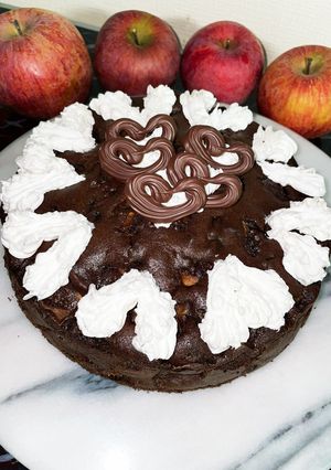 簡単りんごブラックココアケーキ-レシピのメイン写真