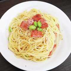 スパムと枝豆のシンプルパスタ-レシピのメイン写真