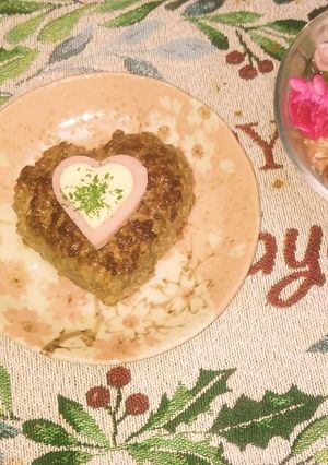 バレンタインデーにも！ハートのハンバーグ-レシピのメイン写真