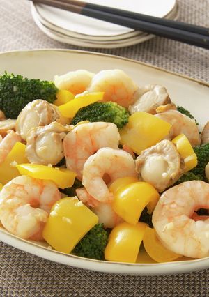 レンジで♪魚介とブロッコリーの中華蒸し-レシピのメイン写真