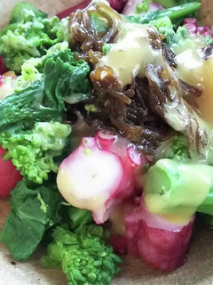 5分副菜♪もずくとタコ菜花の辛子みそ和え-レシピのメイン写真