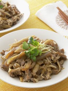 レンジで簡単!豚肉とごぼうのしぐれ煮-レシピのメイン写真