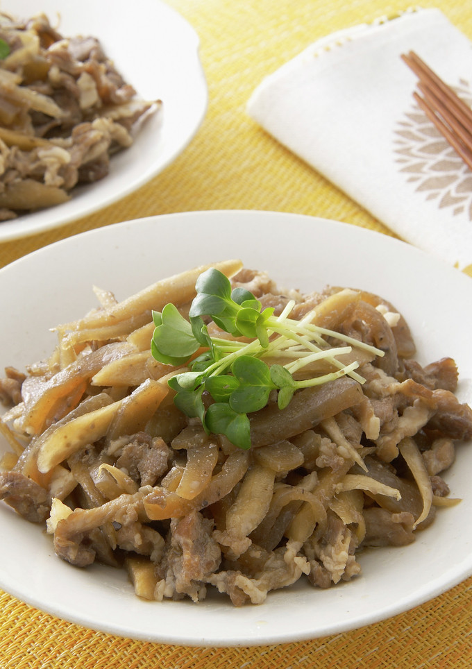 レンジで簡単！豚肉とごぼうのしぐれ煮-レシピのメイン写真