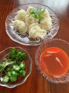 野菜ジュースたれで素麺-レシピのメイン写真