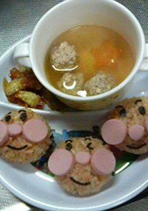 アンパンマンのプチおにぎり-レシピのメイン写真