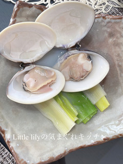 ハマグリと白ネギの白ワイン蒸し-レシピのメイン写真