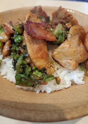 香ばし硬め焼きネギ豚丼-レシピのメイン写真