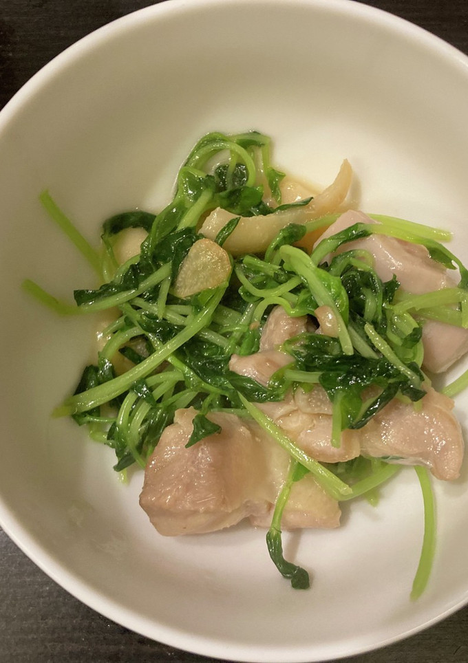 豆苗の炒め物-レシピのメイン写真