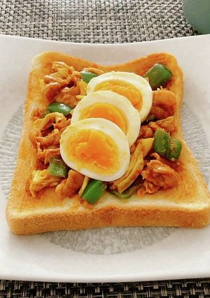 レンジ2分で作る回鍋肉のオープンサンド♪-レシピのメイン写真