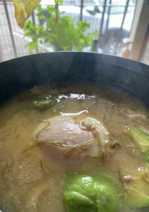 ミソスープ ド ポーチドエッグ-レシピのメイン写真
