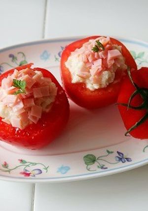 トマトのポテサラ詰め(野菜肉詰めドリラー-レシピのメイン写真