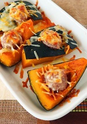 かぼちゃ肉詰め【野菜肉詰めドリラー】-レシピのメイン写真