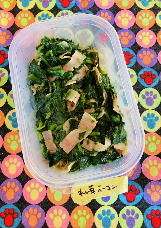 冷凍具材在中●ほうれん草とベーコン炒め-レシピのメイン写真