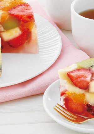 フルーツゼリーケーキ-レシピのメイン写真