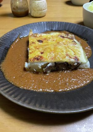 羊肉の赤ワイン煮込み　ムサカ風-レシピのメイン写真