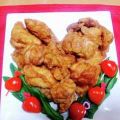 รูปของ ハートの形の唐揚げ♡