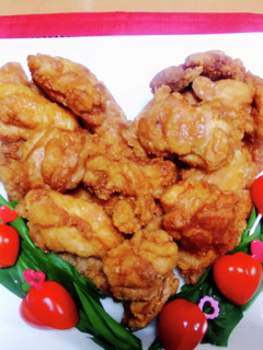 ハートの形の唐揚げ♡-レシピのメイン写真