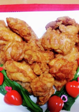 ハートの形の唐揚げ♡-レシピのメイン写真